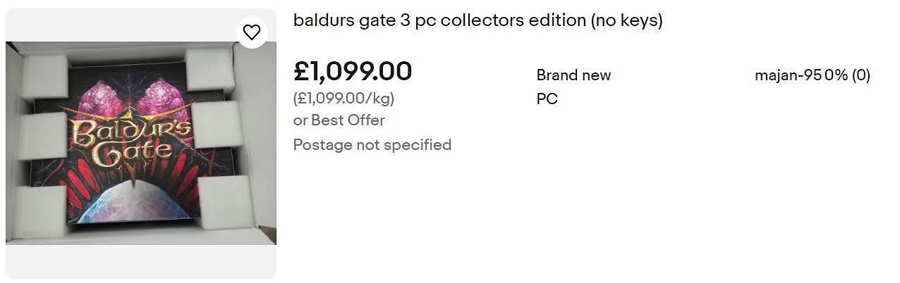 拉瑞安發行總監譴責黃牛倒賣《柏德之門3》實體收藏版：令玩家傷心