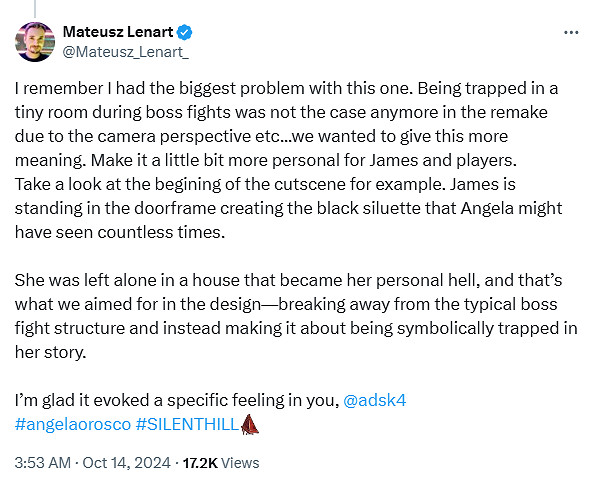 《沉默之丘2RE》藝術總監:“抽象父親”戰鬥讓我很難受 《沉默之丘2RE》藝術總監:“抽象父親”戰鬥讓我很難受