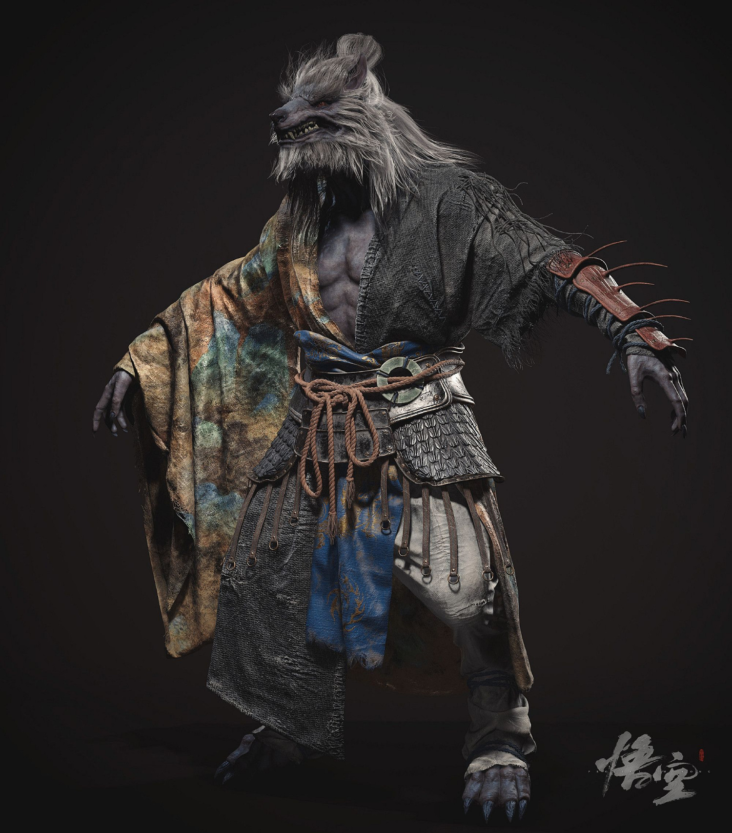 《黑神話：悟空》“廣智”建模展示 齜牙咧嘴面目凶悍