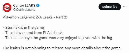 駭客泄露《寶可夢傳說：Z-A》可運行版本及PC開發版