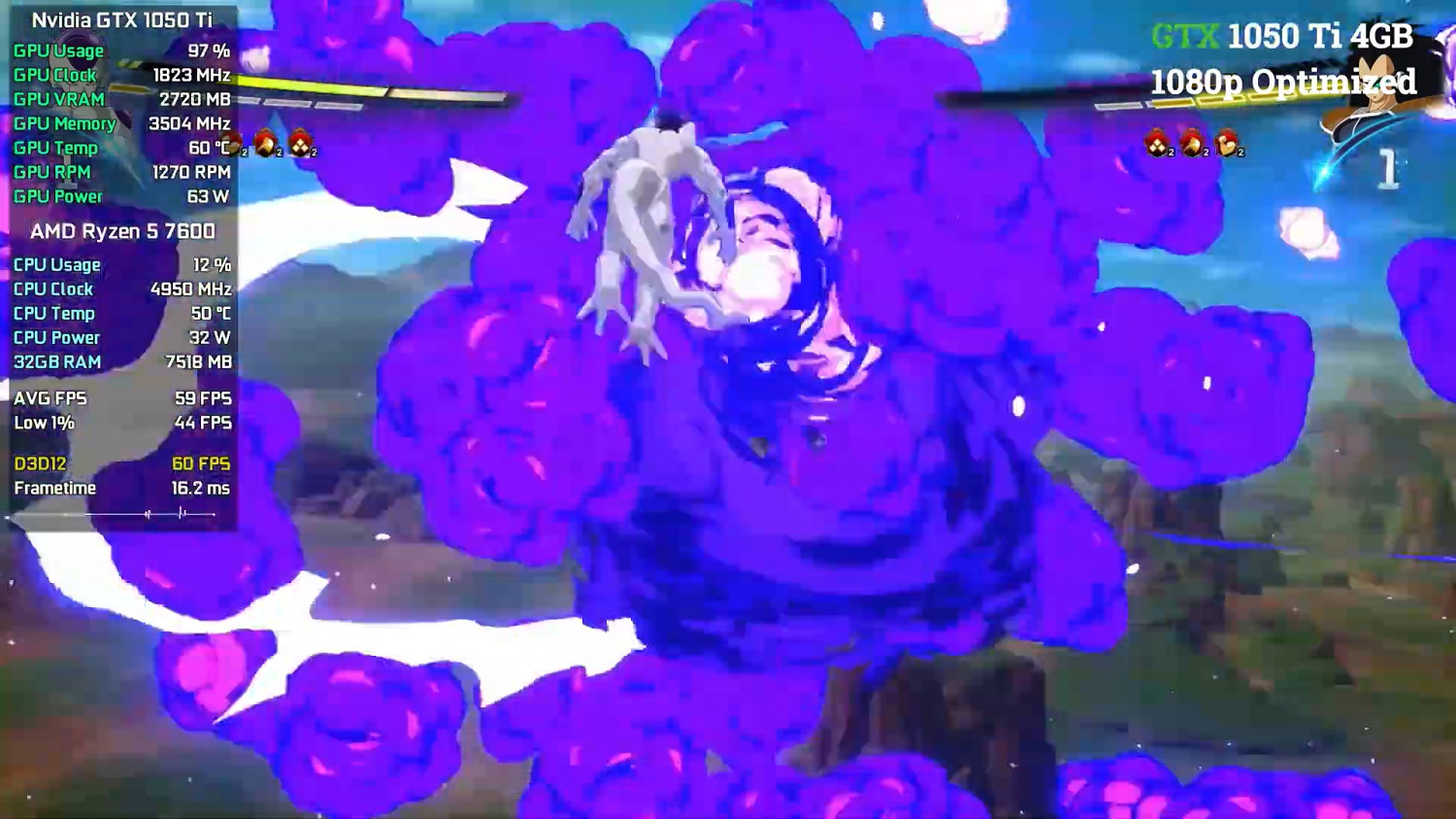 《七龍珠:電光炸裂》不同顯卡資料、畫面對比展示! 《七龍珠:電光炸裂》不同顯卡資料、畫面對比展示!