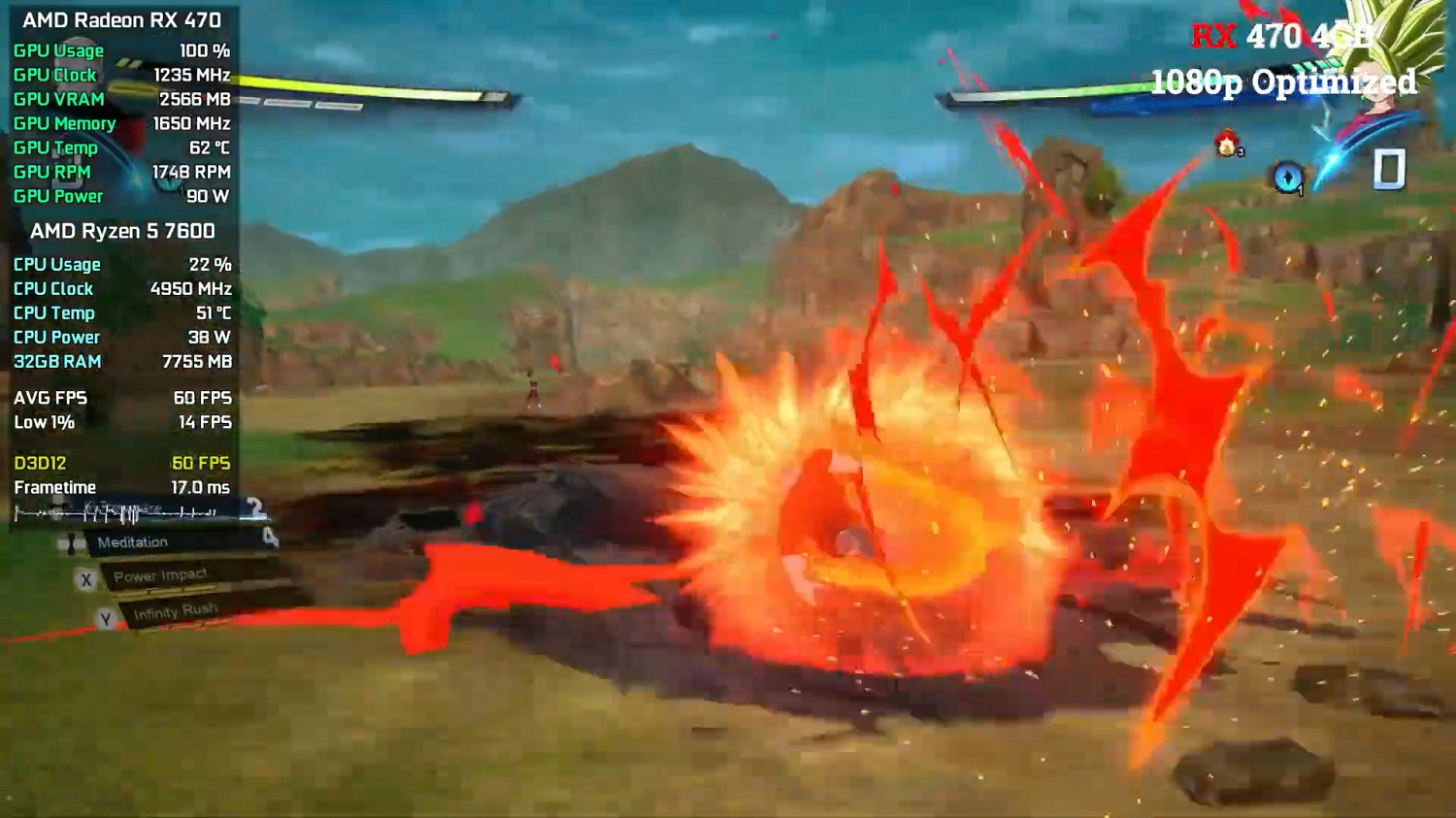 《七龍珠:電光炸裂》不同顯卡資料、畫面對比展示! 《七龍珠:電光炸裂》不同顯卡資料、畫面對比展示!