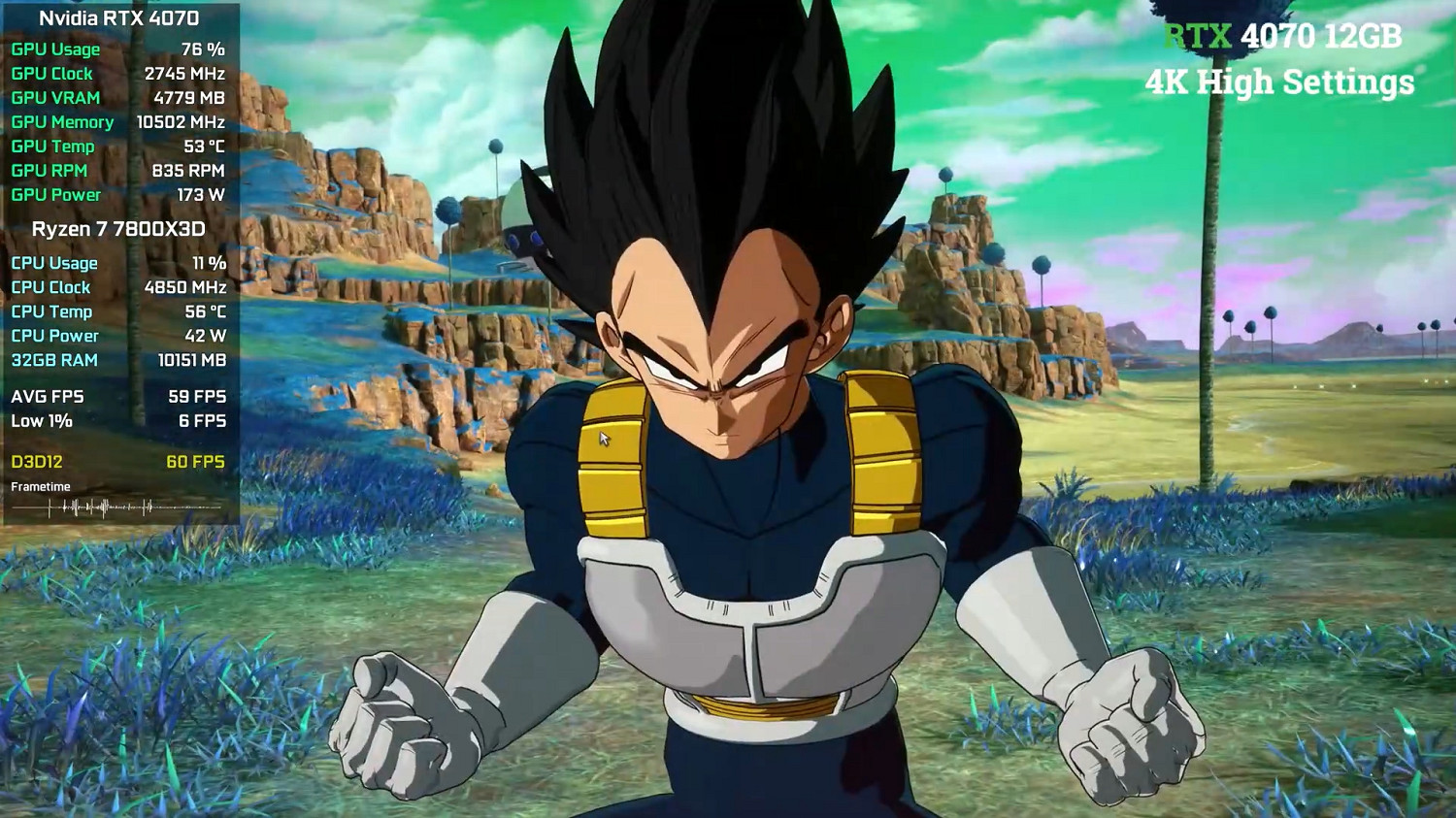 《七龍珠:電光炸裂》不同顯卡資料、畫面對比展示! 《七龍珠:電光炸裂》不同顯卡資料、畫面對比展示!