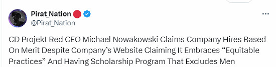 CDPR「Girls in the Game」獎學金計劃排除男性引發爭議 公平性遭質疑 CDPR「Girls in the Game」獎學金計劃排除男性引發爭議 公平性遭質疑