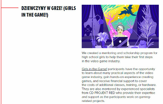 CDPR「Girls in the Game」獎學金計劃排除男性引發爭議 公平性遭質疑 CDPR「Girls in the Game」獎學金計劃排除男性引發爭議 公平性遭質疑