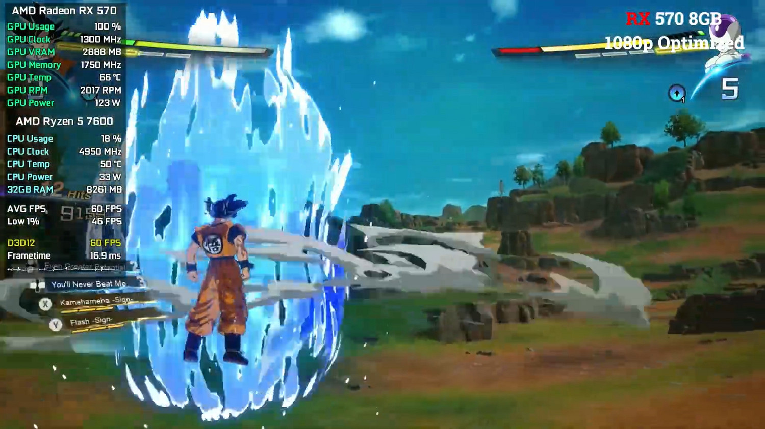 《七龍珠:電光炸裂》不同顯卡資料、畫面對比展示! 《七龍珠:電光炸裂》不同顯卡資料、畫面對比展示!