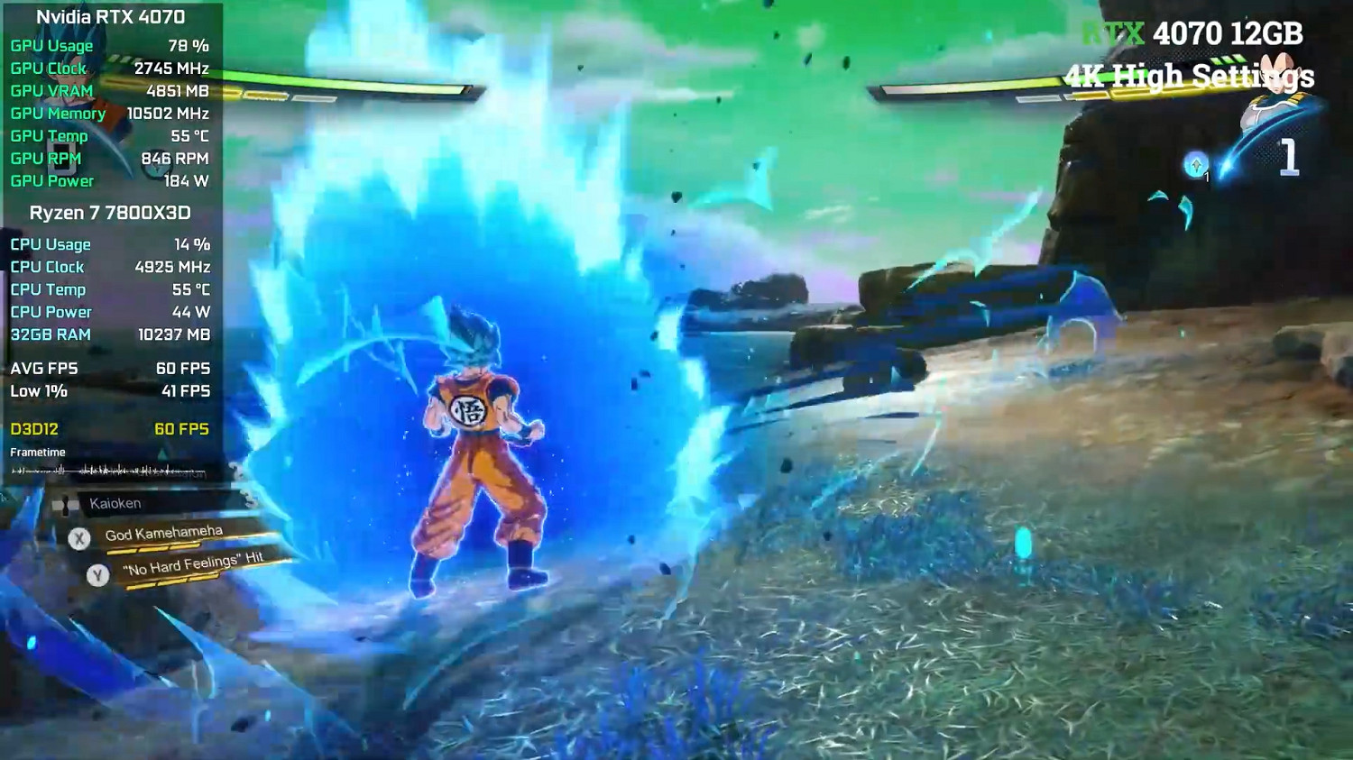 《七龍珠:電光炸裂》不同顯卡資料、畫面對比展示! 《七龍珠:電光炸裂》不同顯卡資料、畫面對比展示!