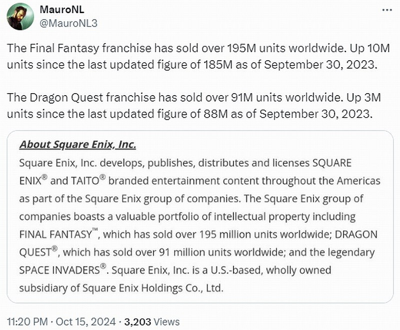 全球總銷量已突破1.95億!《最終幻想》系列遙遙領先 全球總銷量已突破1.95億!《最終幻想》系列遙遙領先