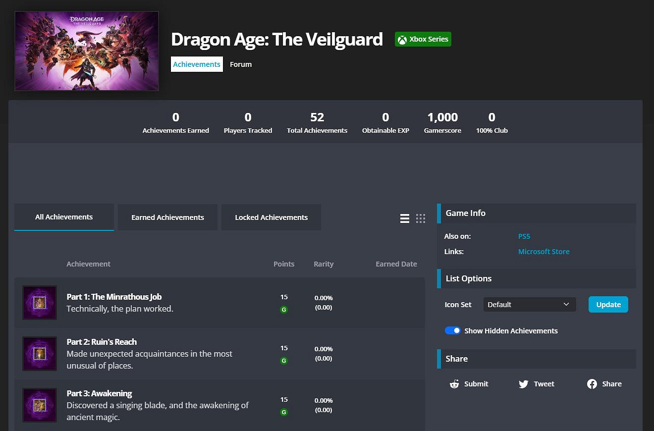 《闇龍紀元:影障守護者》發售還餘兩周成就列表泄露 《闇龍紀元:影障守護者》發售還餘兩周成就列表泄露