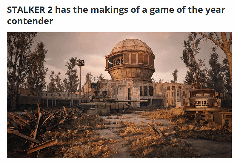 外媒稱讚《潛行者2》:年度最佳遊戲的有力競爭者! 外媒稱讚《潛行者2》:年度最佳遊戲的有力競爭者!