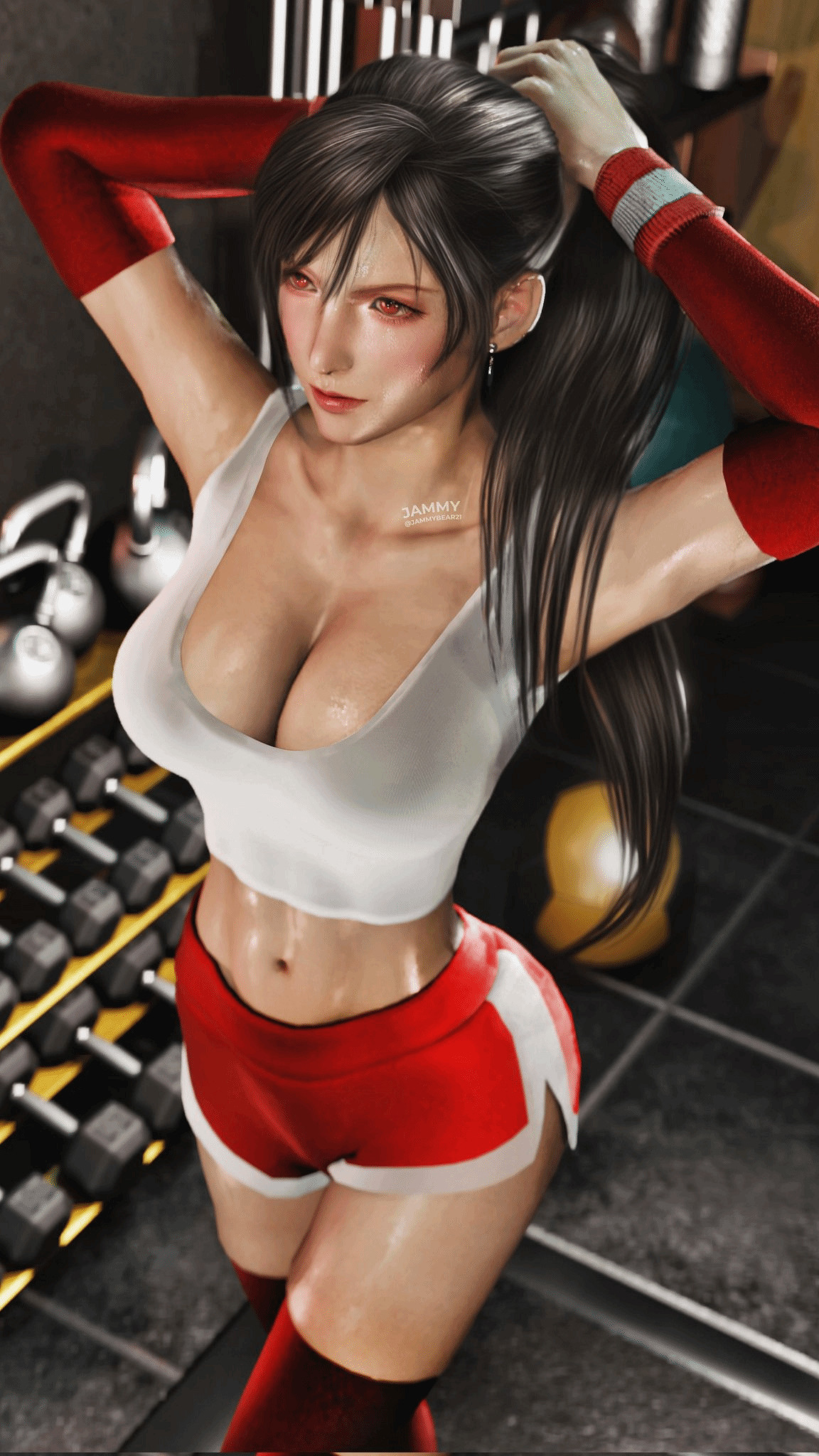 《最終幻想7：重生》蒂法同人美圖賞：身材火辣妖嬈！