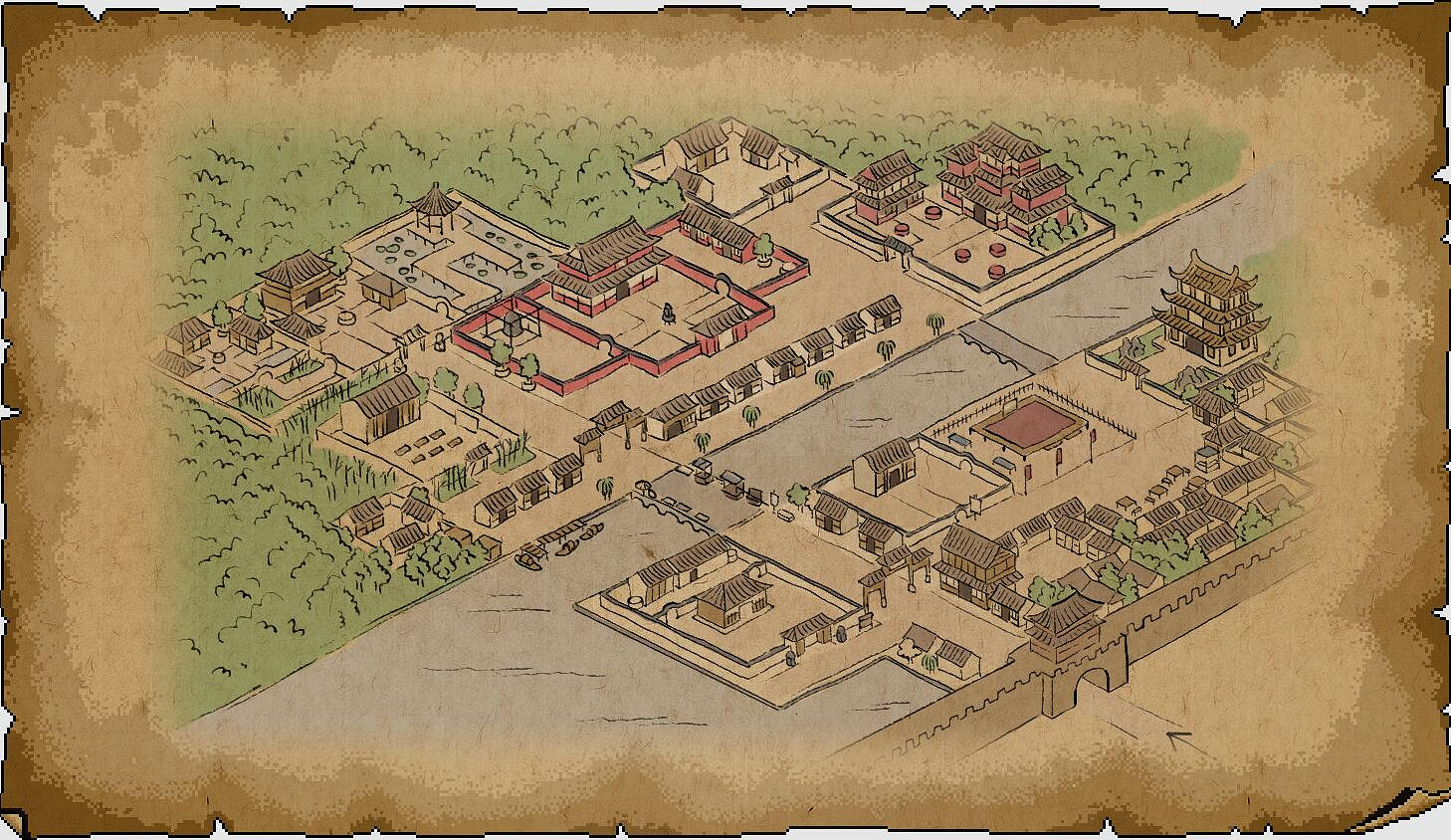 《大俠立誌傳》大梁城高清地圖全貌一覽