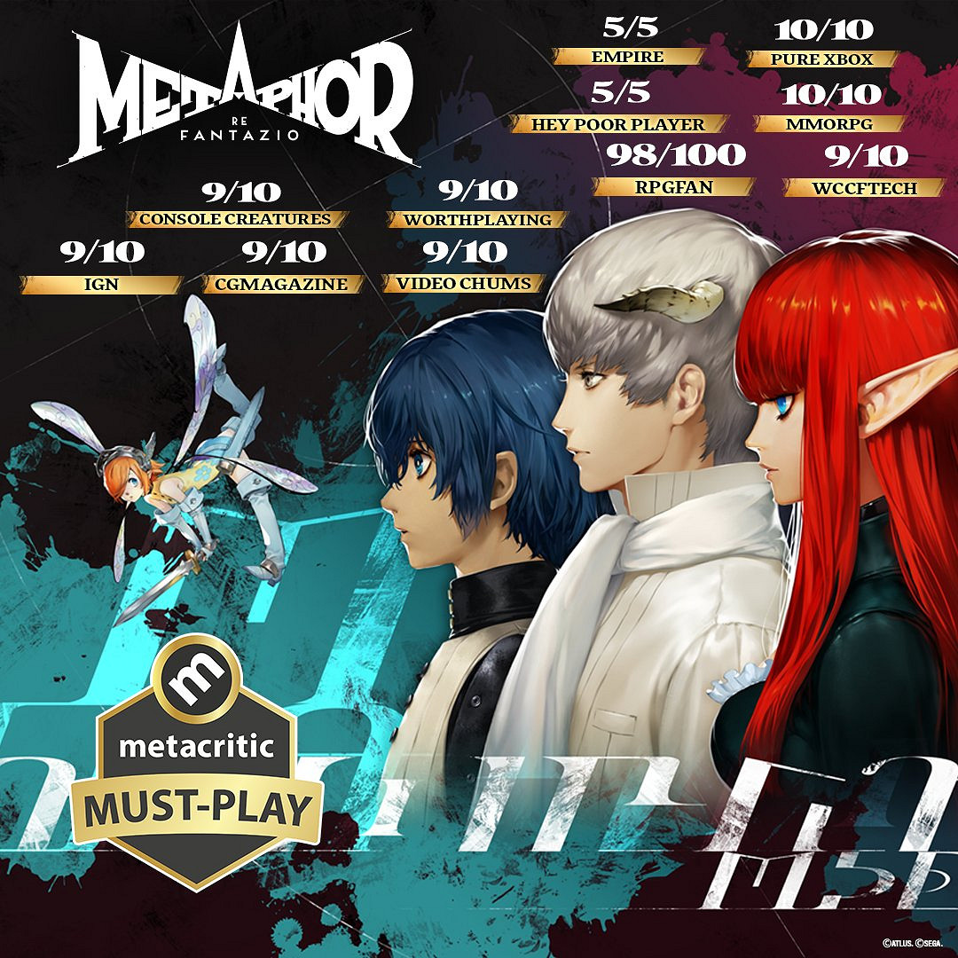 《暗喻幻想:ReFantazio》新媒體讚譽圖:均在9-10分! 《暗喻幻想:ReFantazio》新媒體讚譽圖:均在9-10分!