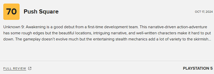 《未知9號:覺醒》M站63分:創意獨特 玩法方面太平庸 《未知9號:覺醒》M站63分:創意獨特 玩法方面太平庸