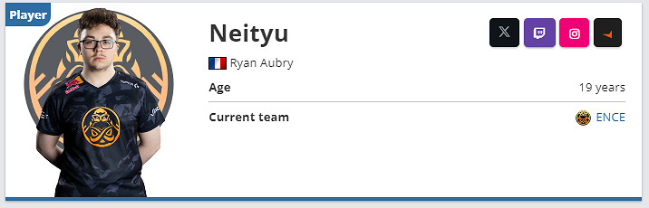 《csgo》Neityu個人資料介紹 《csgo》Neityu個人資料介紹