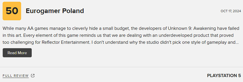 《未知9號:覺醒》M站63分:創意獨特 玩法方面太平庸 《未知9號:覺醒》M站63分:創意獨特 玩法方面太平庸