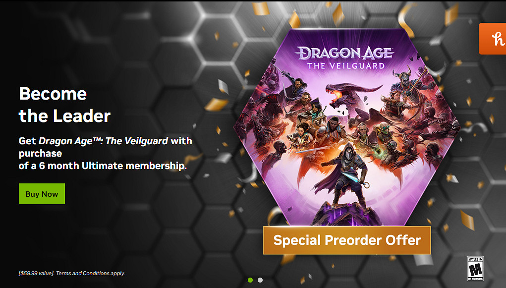 訂閱6個月GFN 可免費獲得《闇龍紀元：影障守護者》