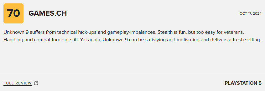 《未知9號:覺醒》M站63分:創意獨特 玩法方面太平庸 《未知9號:覺醒》M站63分:創意獨特 玩法方面太平庸