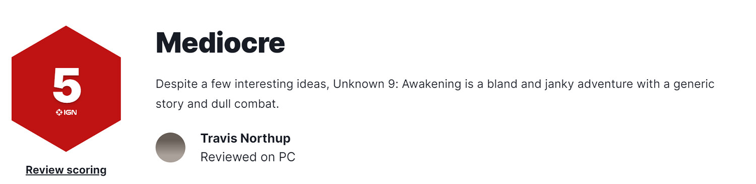 《未知9號:覺醒》獲IGN 5分 戰鬥一般,毫無亮點! 《未知9號:覺醒》獲IGN 5分 戰鬥一般,毫無亮點!