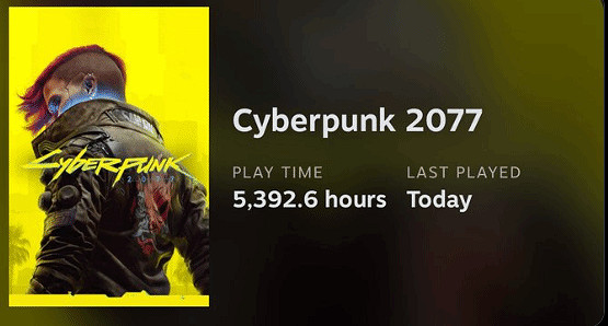 《電馭叛客2077》粉絲曬出遊戲時長:近5400個小時! 《電馭叛客2077》粉絲曬出遊戲時長:近5400個小時!