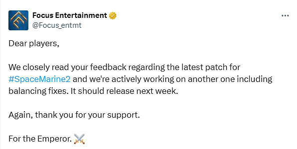 開發商回應《星際戰士2》平衡性問題：本周推出更新檔！