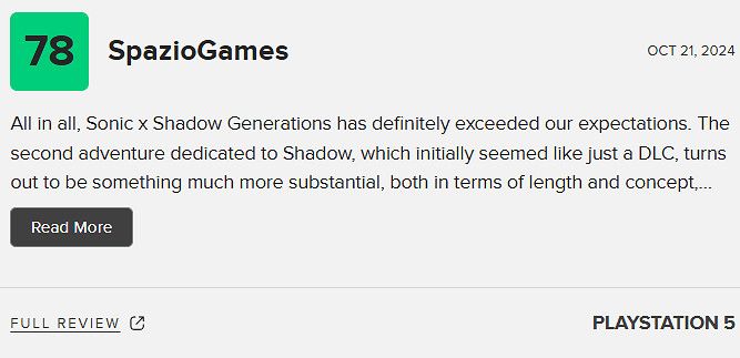 《索尼克X夏特》M站80分:索尼克系列最好的作品之一! 《索尼克X夏特》M站80分:索尼克系列最好的作品之一!