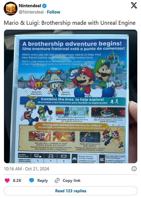 《瑪利歐&路易吉:兄弟齊航!》竟是虛幻引擎開發! 《瑪利歐&路易吉:兄弟齊航!》竟是虛幻引擎開發!