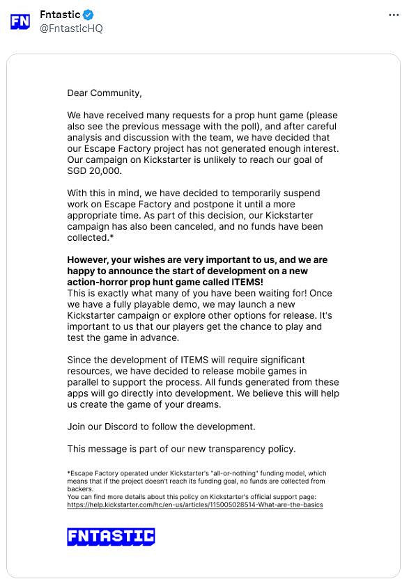 《浩劫前夕》開發商新建資料夾 宣布取消眾籌新項目 《浩劫前夕》開發商新建資料夾 宣布取消眾籌新項目