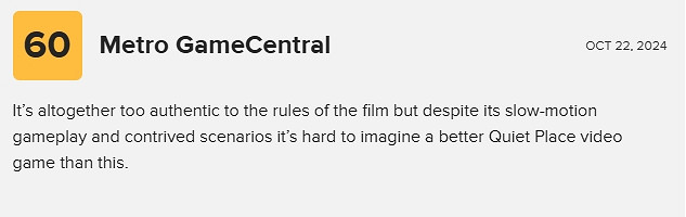 《寂靜之地:前方之路》媒體評分出爐!最高僅7分! 《寂靜之地:前方之路》媒體評分出爐!最高僅7分!