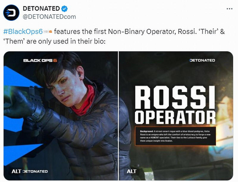 雌雄難辨!《決勝時刻21》首個非二元性別角色Rossi 雌雄難辨!《決勝時刻21》首個非二元性別角色Rossi