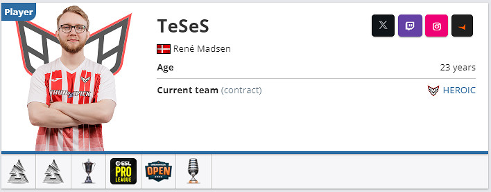 《csgo》TeSeS個人資料介紹 《csgo》TeSeS個人資料介紹