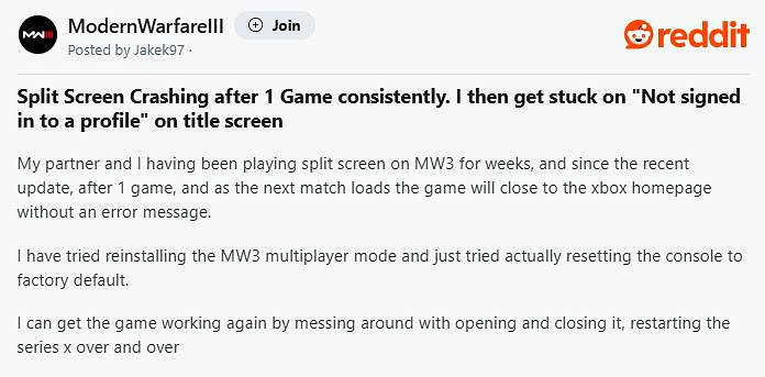 COD20新更新檔出現嚴重問題:分屏bug、遊戲檔案被刪等