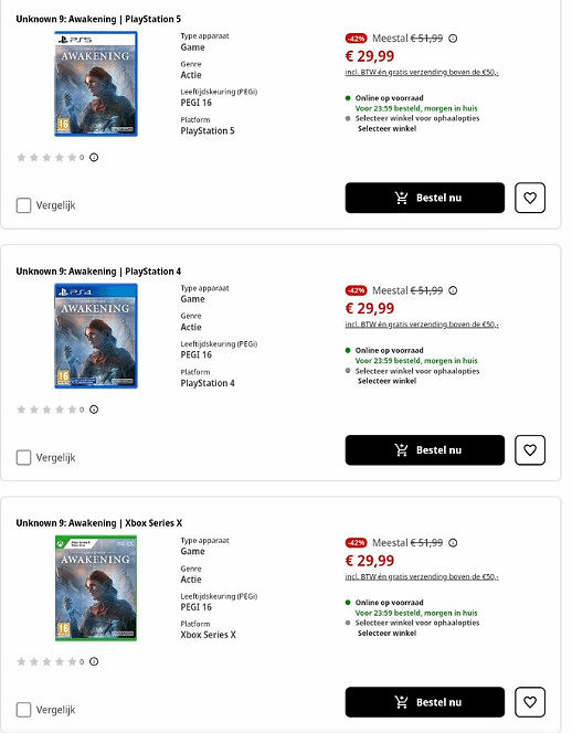 《無名九使:覺醒》上市遇冷 實體版發售6天就打折! 《無名九使:覺醒》上市遇冷 實體版發售6天就打折!