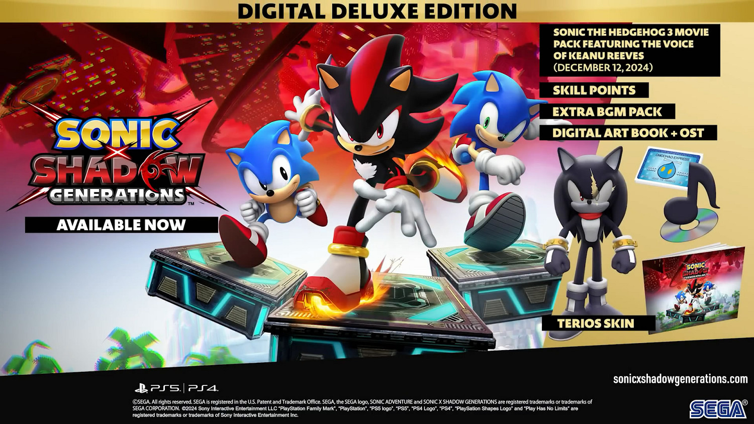 世嘉動作大作《索尼克X夏特：世代重啟》發售預告片