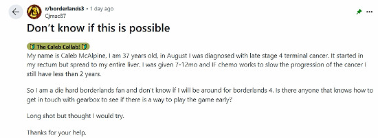 人間自有溫情!等待的絕症玩家眾籌超額 人間自有溫情!等待的絕症玩家眾籌超額