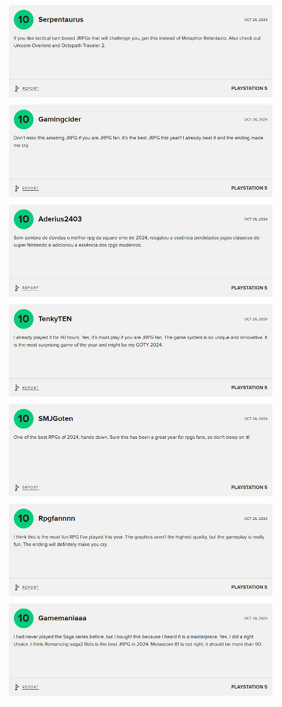 《浪漫沙加2：七英雄的復仇》獲玩家好評 M站評分8.5