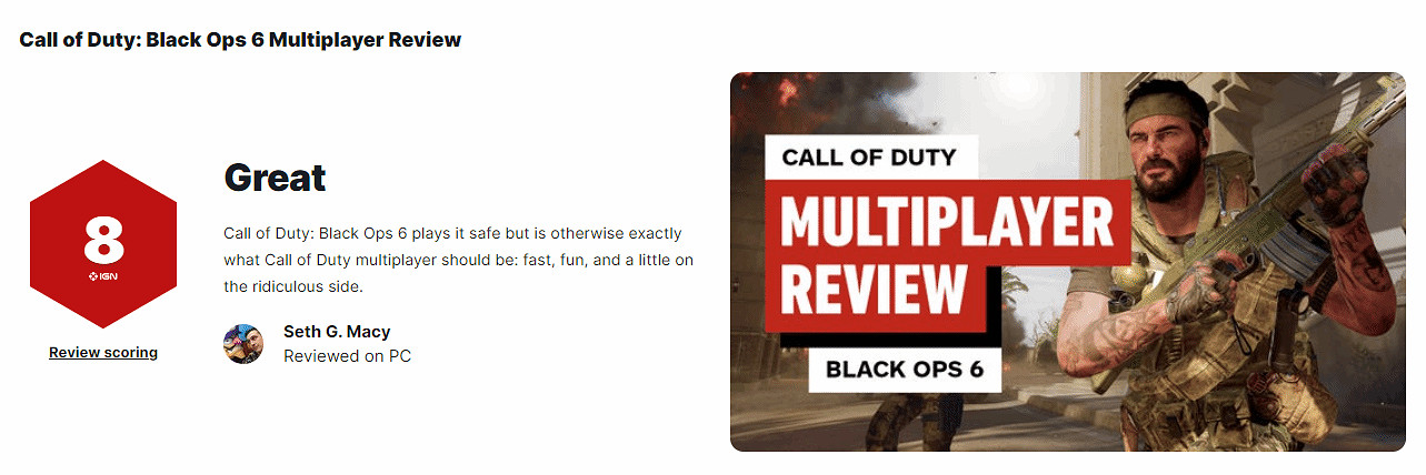 《黑色行動6》多人模式獲IGN 8分 遊戲體驗非常愉快 《黑色行動6》多人模式獲IGN 8分 遊戲體驗非常愉快