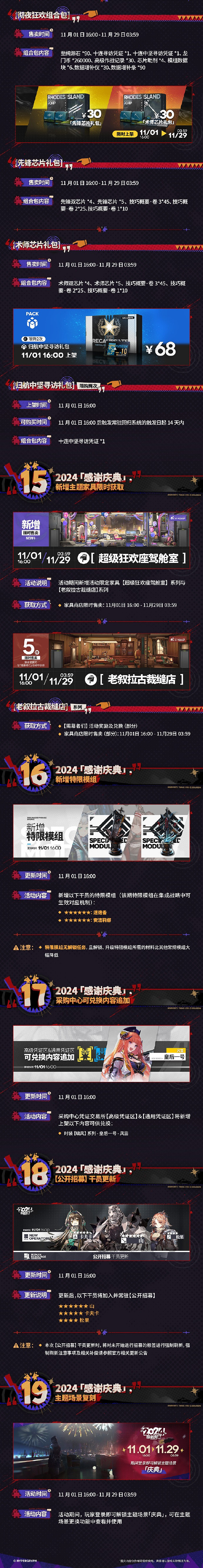 明日方舟感謝慶典2024活動匯總