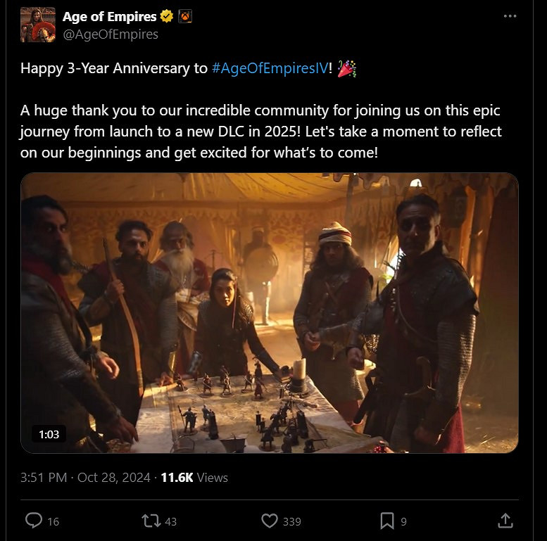 《世紀帝國4》將迎來新的DLC 2025年上線 《世紀帝國4》將迎來新的DLC 2025年上線