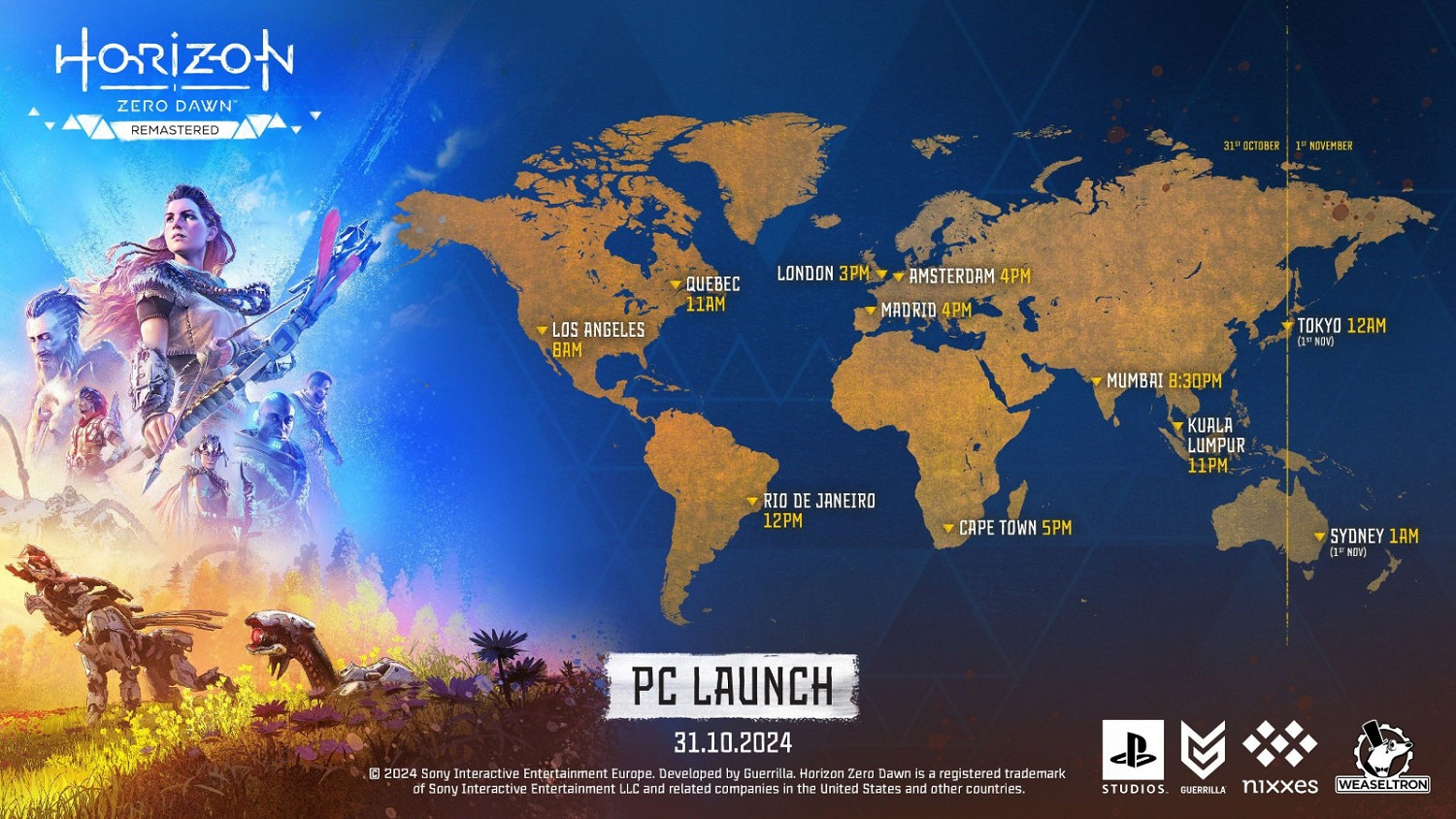 《地平線:零之曙光RE》PC版時間確定:晚11點發售! 《地平線:零之曙光RE》PC版時間確定:晚11點發售!