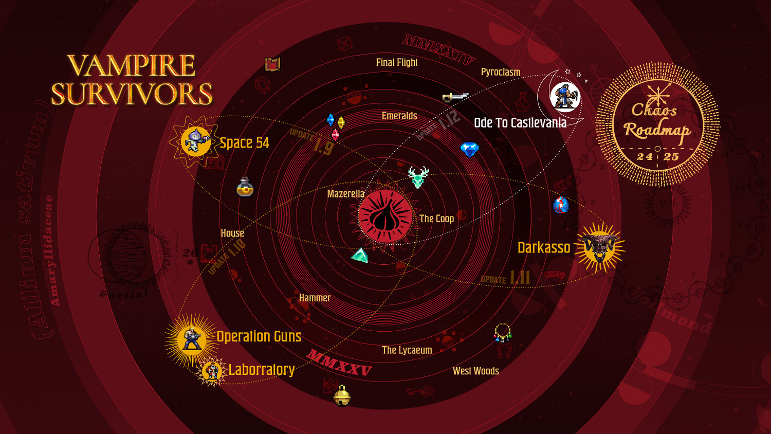 《吸血鬼倖存者》1.2更新檔上線 “惡魔城頌歌”DLC正式發售