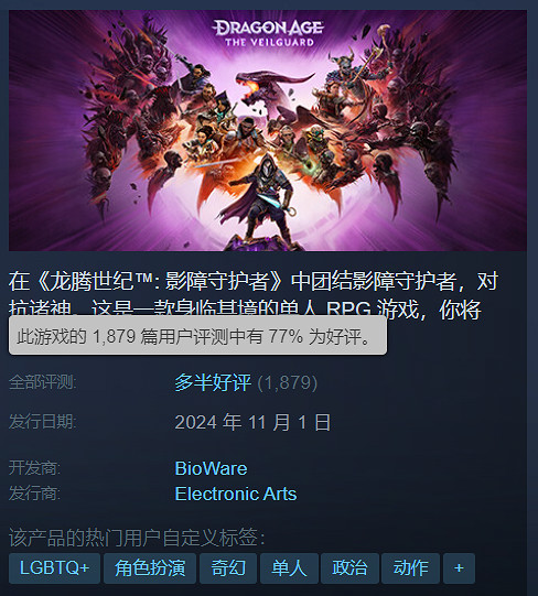 《闇龍紀元4》Steam首發超火爆:我很醜 可是我很成功 《闇龍紀元4》Steam首發超火爆:我很醜 可是我很成功