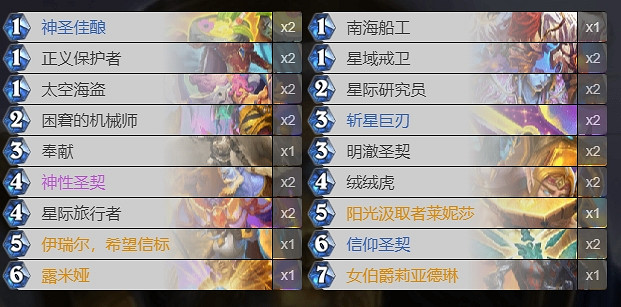 爐石戰記宇宙亂鬥角鬥場亂鬥6勝卡組推薦 爐石戰記宇宙亂鬥角鬥場亂鬥6勝卡組推薦