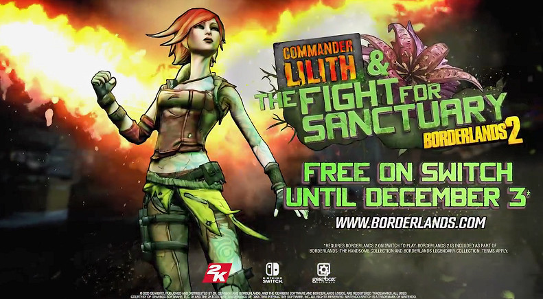 《邊緣禁地2》DLC“莉莉絲指揮官與避難所保衛戰”登陸Switch 限時免費