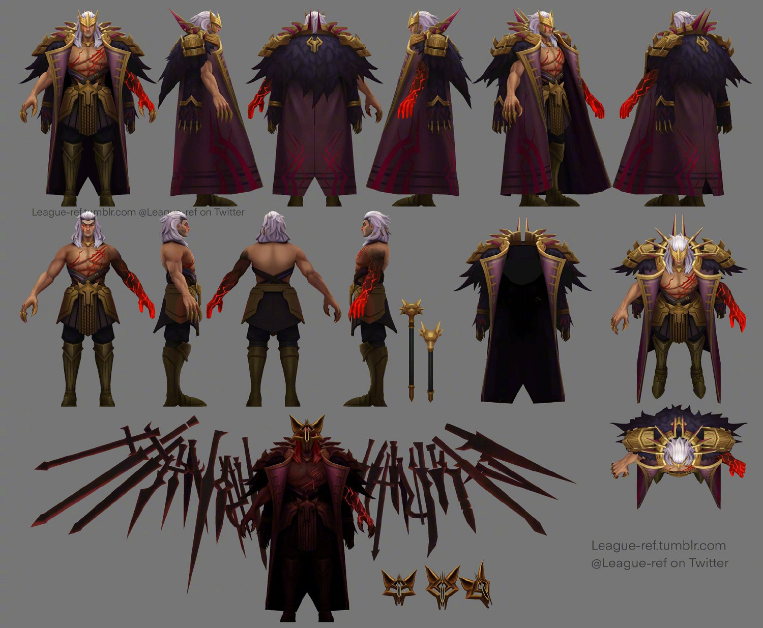 《英雄聯盟》“狼神英靈”斯維因皮膚展示 建模圖 《英雄聯盟》“狼神英靈”斯維因皮膚展示 建模圖