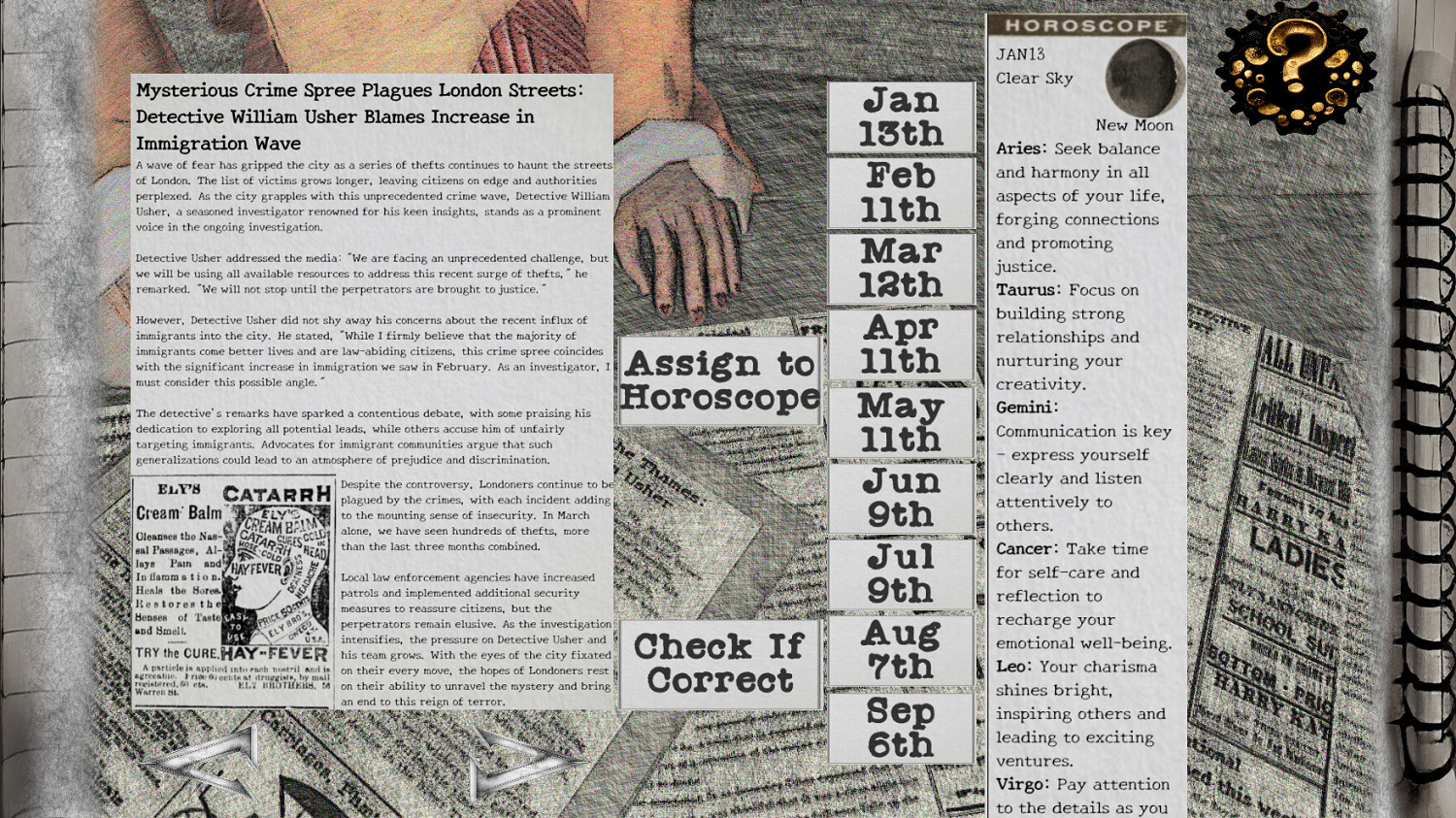 指向點擊類推理懸疑遊戲《泰晤士河上的鮮血》現已正式推出 獲好評