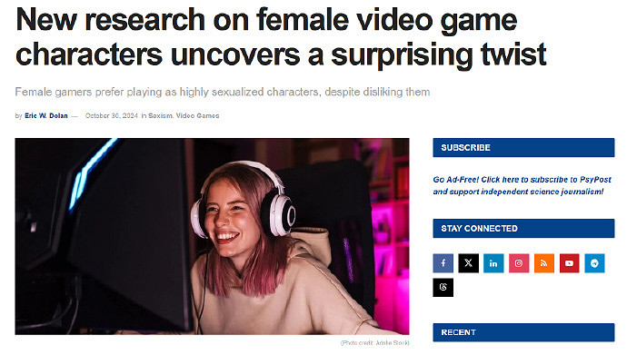 研究表明：遊戲玩家更加喜歡強壯又性感的女性角色