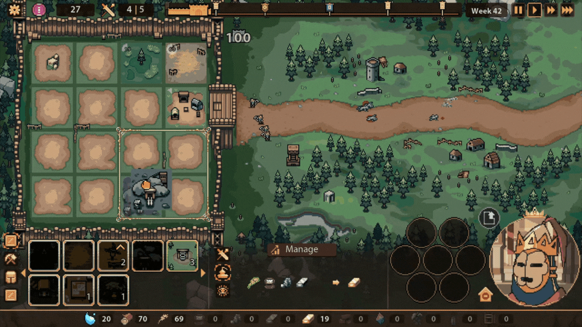 像素風格城市建造類肉鴿遊戲《王之凝視》現已在Steam平台推出試玩Demo