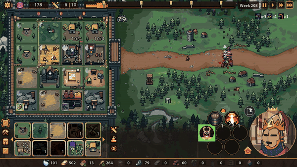 像素風格城市建造類肉鴿遊戲《王之凝視》現已在Steam平台推出試玩Demo