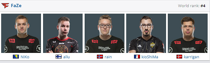 《CSGO》faze曆屆隊員盤點 《CSGO》faze曆屆隊員盤點